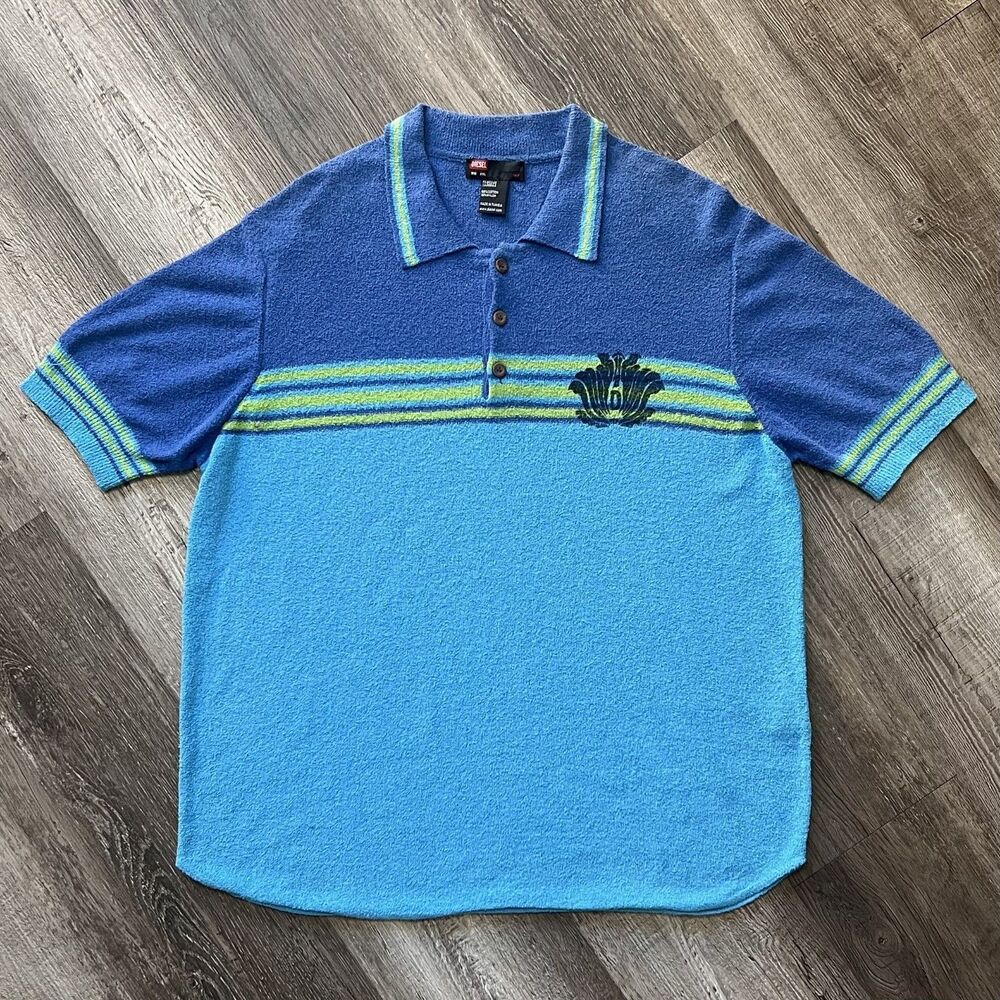 Diesel Y2K Terry Knit Polo XXL